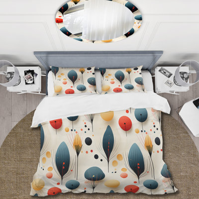 Ensemble de housse de couette Modern Modern Eclectic Garden