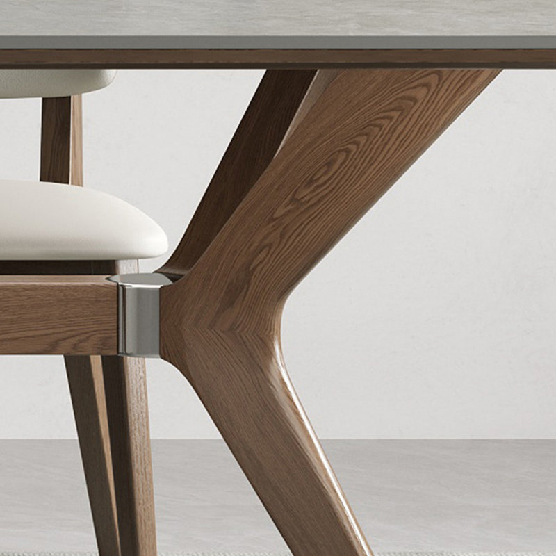 Table de salle à manger en frêne, H 29,53 po x L 55,12 po x l 31,5 po