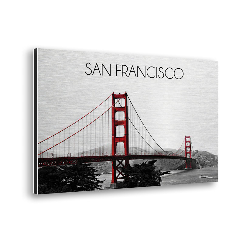 Golden Gates San Francisco - No Frame Print on Metal