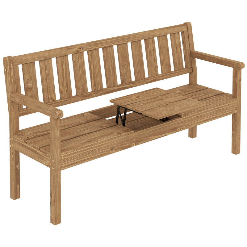 Solid Wood Fir Outdoor Bench