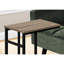 Table de bout moderne pour le bureau - Taupe foncé, construction en métal noir