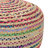 Margo 20"W Handwoven Jute and Cotton Boho Round Pouf in Multi-Color-2067660355-2067660352