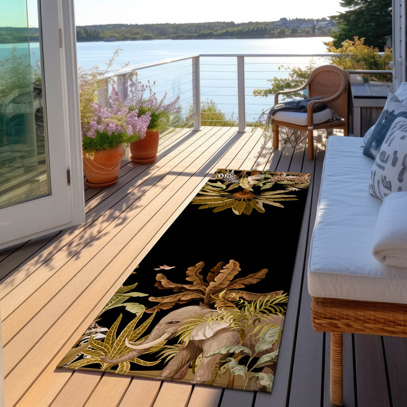 Tapis intérieur / extérieur Braggs, Tapis de couloir 2 pi 3 po x 7 pi 6 po
