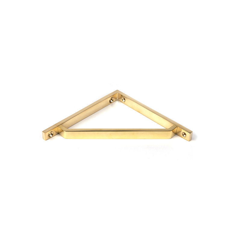 Barton Shelf Bracket, Polished Brass, 15cm H x 5.9cm W x 1.5cm D
