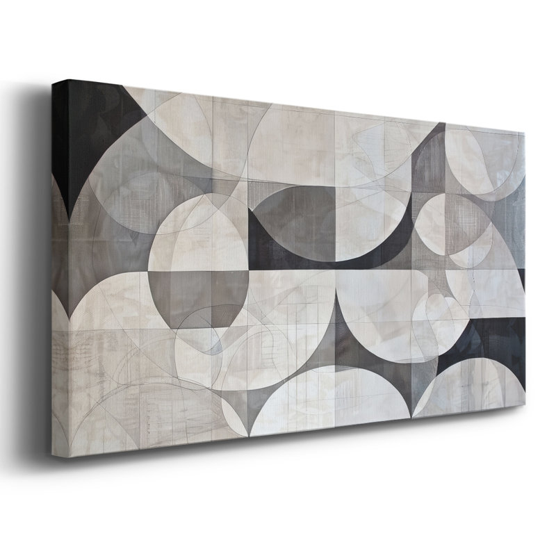 Abstrait, série 1, toile tendue # #-Gallery, H 16 po x l 32 po