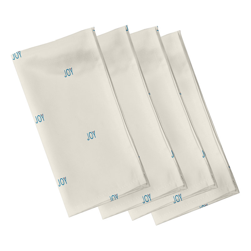 Ensemble de serviettes 4 pièces Cosima Joy, Bleu, L 18 po x L 18 po