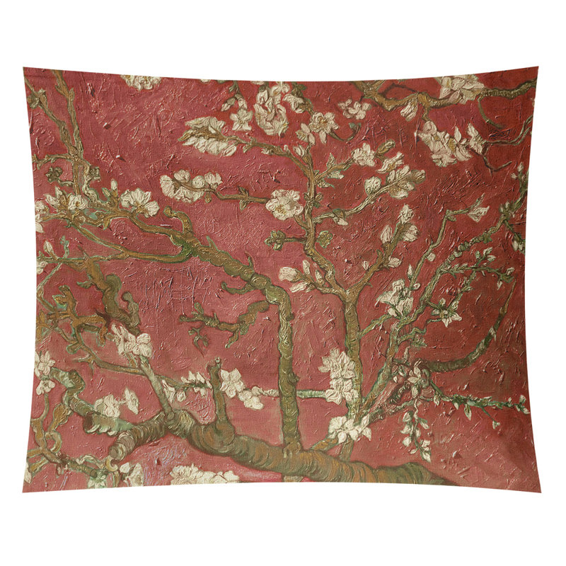 Tapisserie fleur d’amande, H 27,5 po x l 37,5 po, Intérieur / extérieur