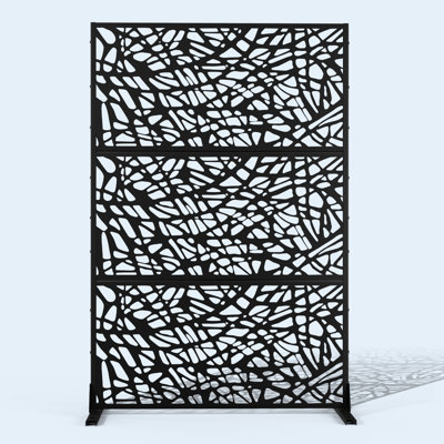 72" H Outdoor Privacy Screen, Freestanding Decorative Privacy Panels for Balcony, Yard & Garden