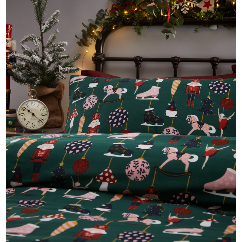Bromley Polyester No Pattern Duvet Cover Set with Pillowcases, Double - 2 Standard Pillowcases