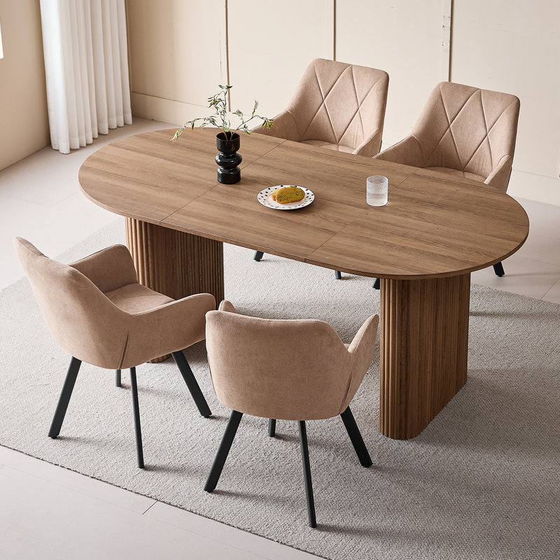 Nordic Style Swivel Dining Chairs With Arms, Fabric Upholstered Accent Chairs,Metal Legs, 360° Swivel Kitchen Chairs , 2