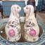 Porcelain Bunny Figurines Pair