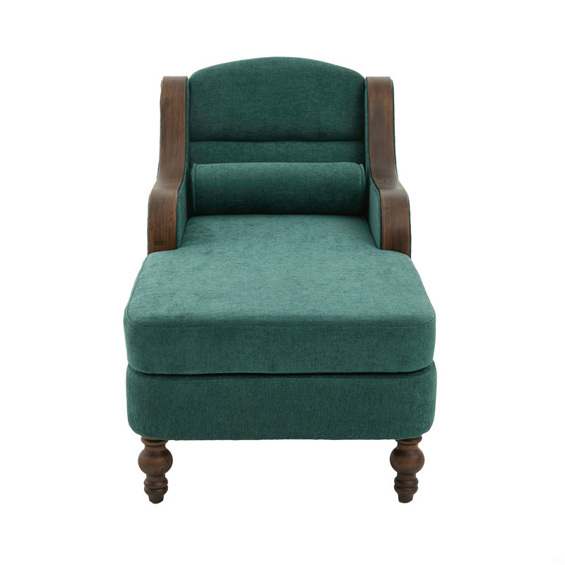 Oversized Chaise Lounge Indoor,Fabric Single Sofa Bed, Green