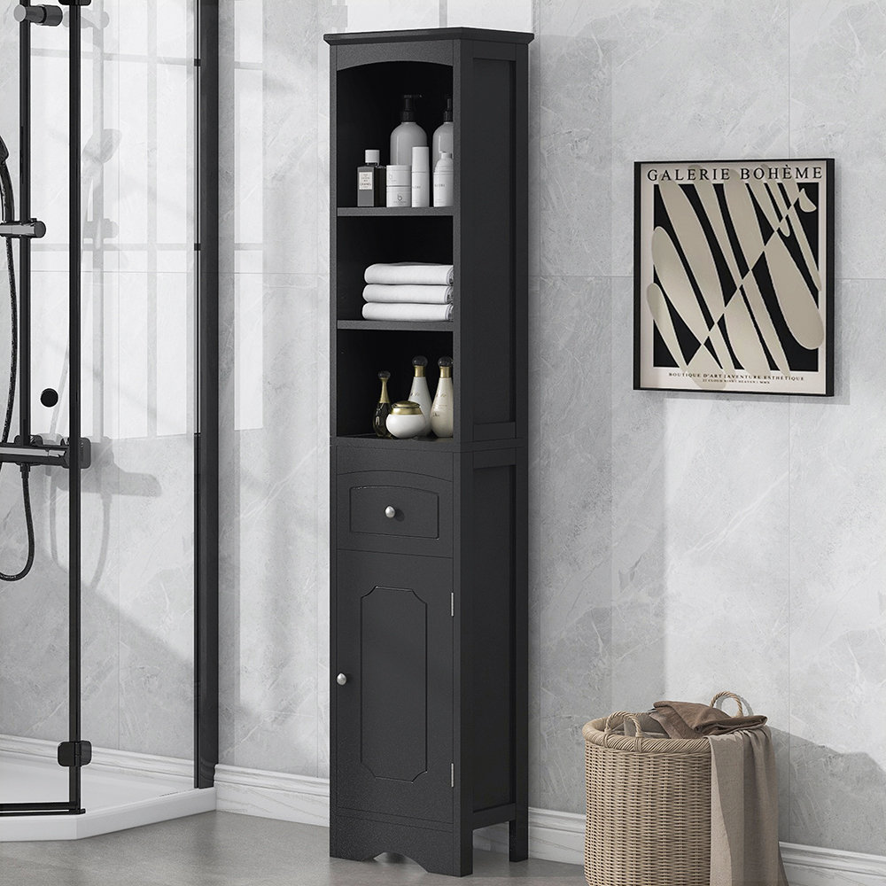 Lark Manor Tall Bathroom Cabinet Freestanding Storage Cabinet with ...