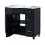 Ensemble de meuble-lavabo 36 po avec comptoir de lavabo, armoire simple noire avec porte à fermeture douce et 3 tiroirs