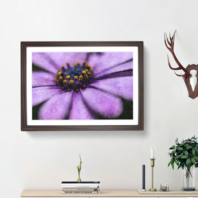 Pollen of a Purple Gerbera Flower - Picture Frame Painting Print
