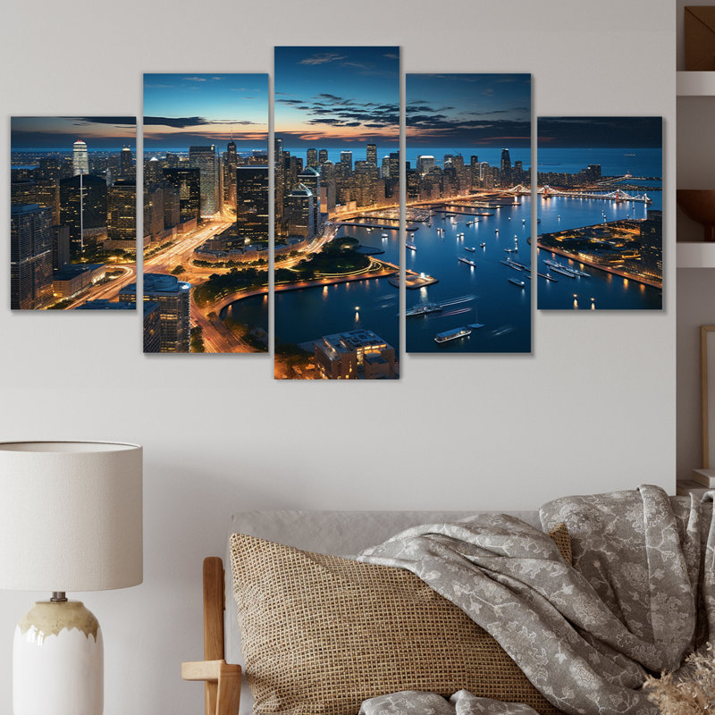 " Chicago Beautiful Cityscape I " 5 - Pieces