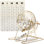 Grand ensemble de jeu de bingo GSE avec cage de bingo en laiton, boules de ping-pong de 1,5 po, tableau principal pour les grands groupes