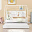 Lit plateforme avec couchette et tablette en bois Berni-663239901-663239900