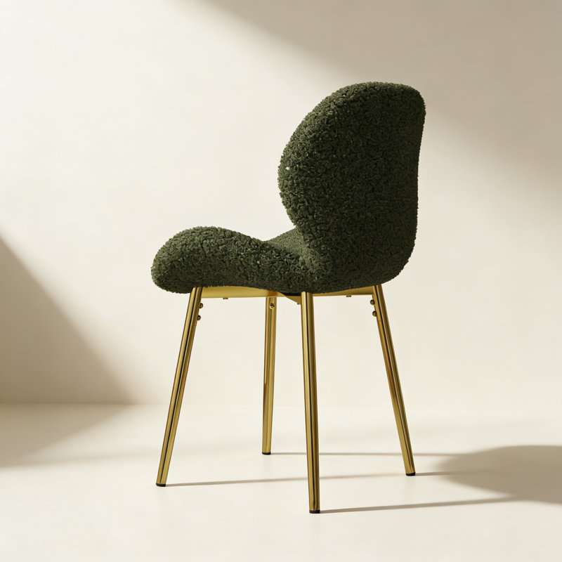 Upholstered Dining Chairs Set of 2, Green