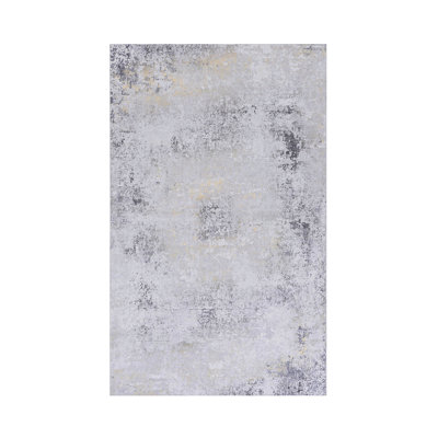 Tapis 9 x 12 pour chambre à coucher, tapis lavable, à poils courts, antidérapant, antidérapant, pliable, adapté aux enfants et aux animaux de compagnie - tapis pour le salon, la chambre à coucher, la cuisine (gris, 9 pi x 12 pi)