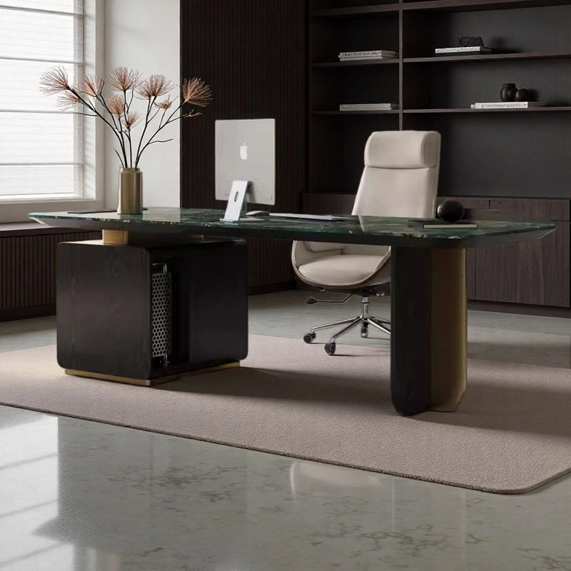 Bureau d'étude haut de gamme, H 29,53 po x l 70,87 po x P 27,56 po