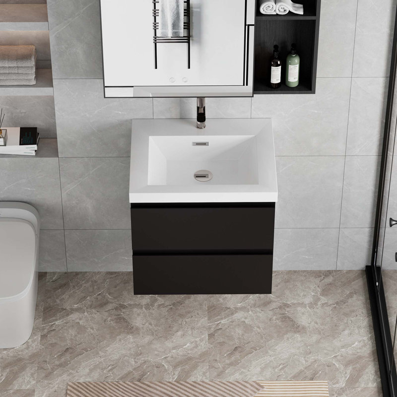 Meuble-lavabo flottant avec lavabo