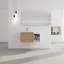 Meuble-lavabo à fermeture en douceur 36 po avec lavabo et petites tablettes de rangement
