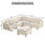 Canapé modulaire en L pour canapé modulaire 6 places