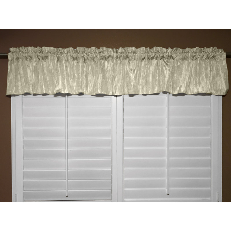 Shivonni Tailored Window Valance, Ivory, 54" W x 24" L