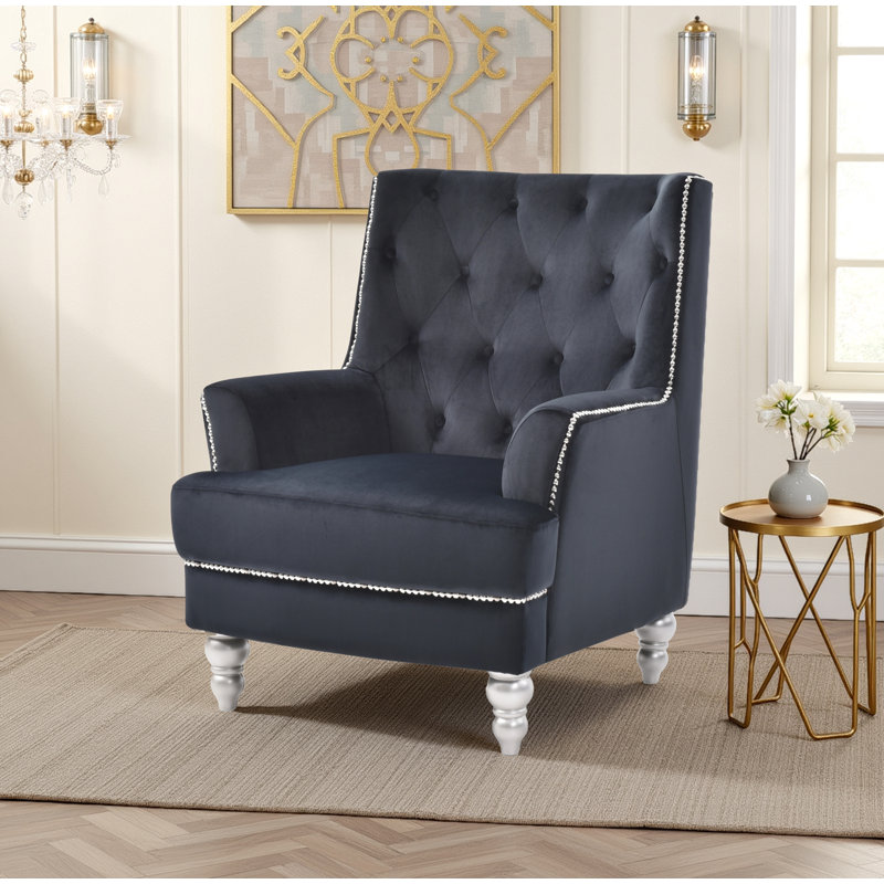 Chaise noire Pamplona, Tissu noir