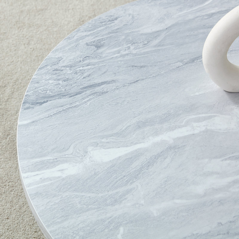 Table basse ronde blanche en MDF multi-styles