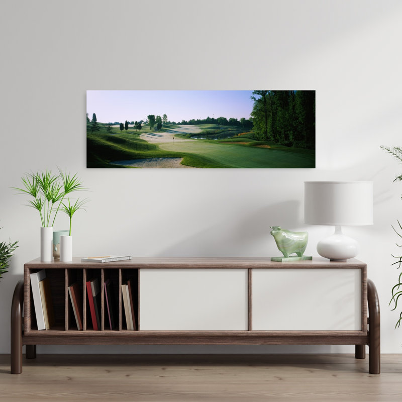 Arbres sur un terrain de golf, bois à Troy, Elkridge, Maryland, États-Unis, paysage contemporain abstrait, art mural