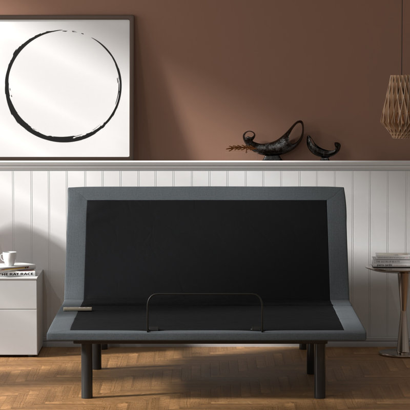 Base de lit réglable à plateau divisé avec réglage de la position de la tête et des pieds sans effort pour un confort et une détente ultimes