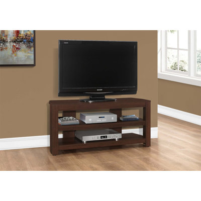 Meuble télé moderne de 42 pouces avec tablettes de rangement, centre multimédia contemporain pour le salon et la chambre à coucher