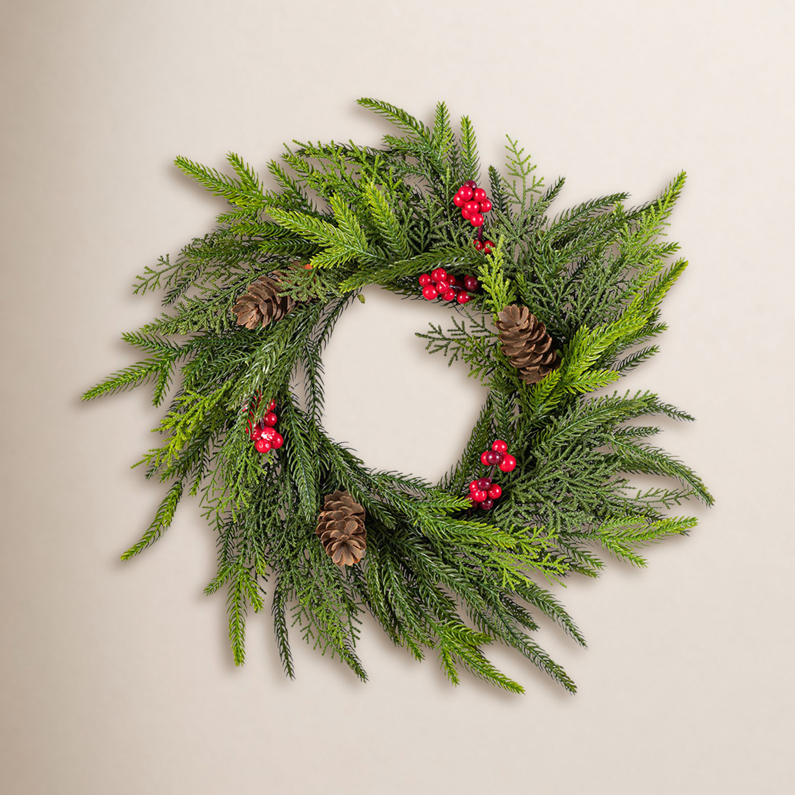 14" Berry Front Door Wreath Set