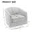 Applewold Upholstered Gray Cotton Blend Swivel Barrel Chair with Solid Wood Base-1684772863