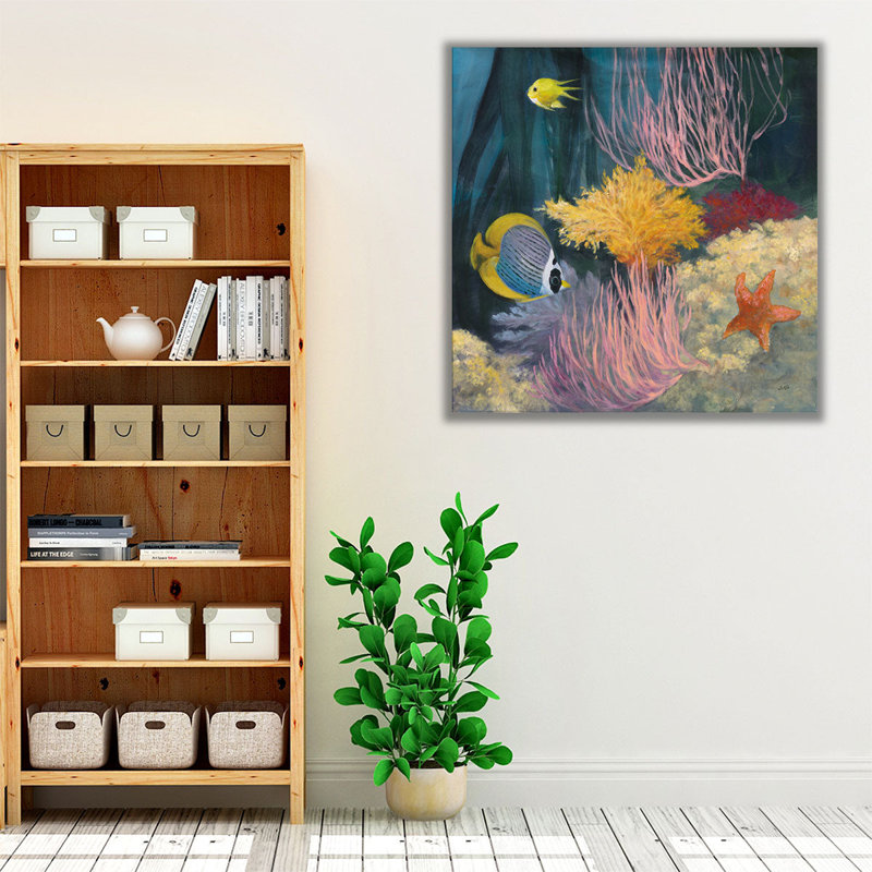 Coastal Reef II - reproduction d'art sur toile, H 16 po x l 16 po