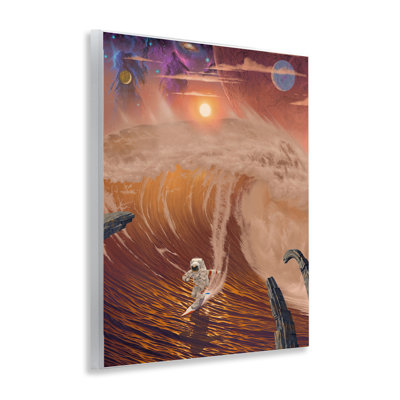 «Astronaut Riding The Wave», plaque murale par Vincent Hie