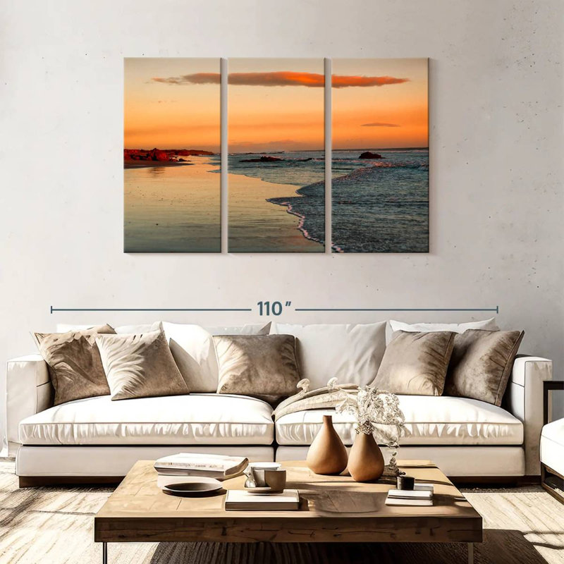 Gillard Leon Beach Sunset, H 48 po x l 74 po
