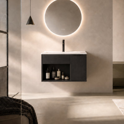 Meuble-lavabo flottant 24 po NOIR