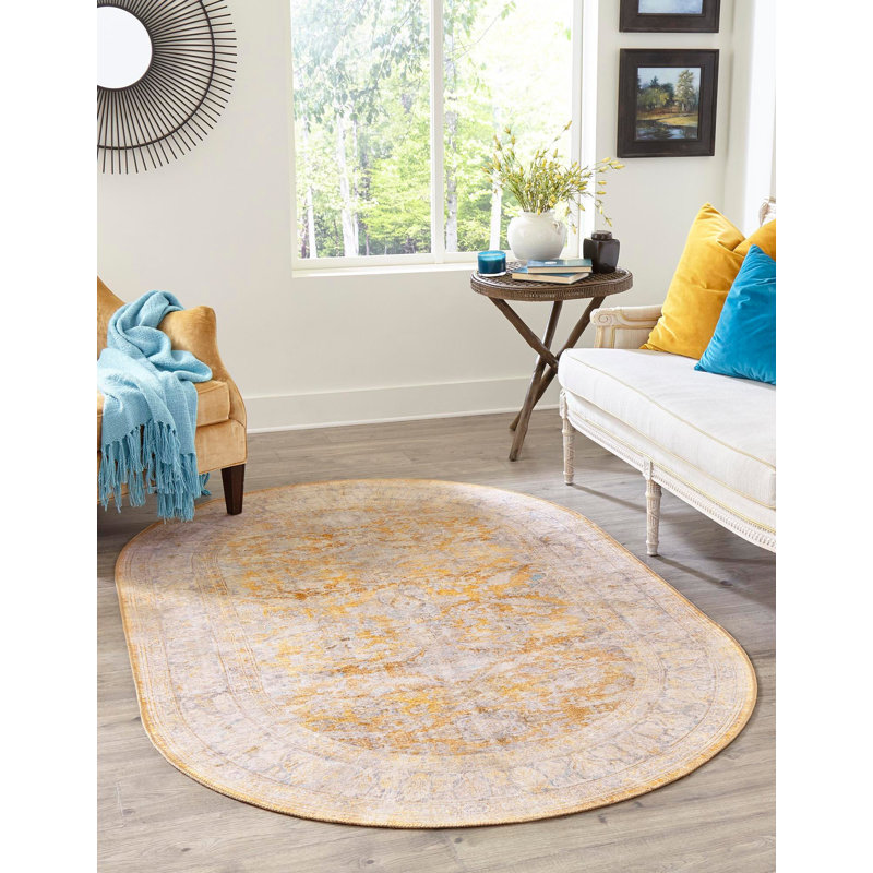 Saphira Chenille Oriental Indoor Rug, Oval 2' x 3'1"