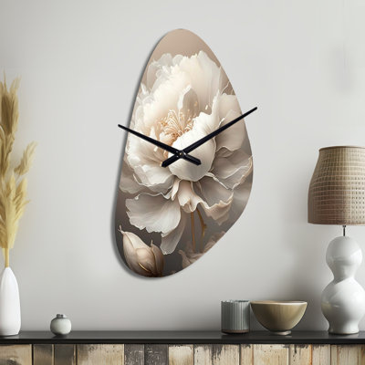 Horloge murale pivoines VI