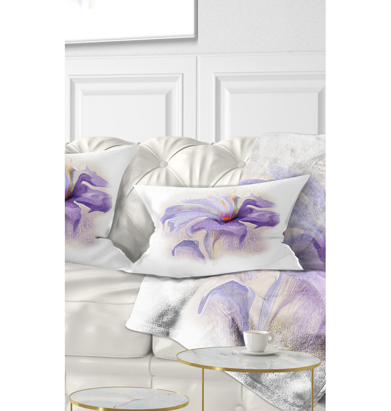 Coussin lombaire en aquarelle d’animal fleur