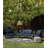 Modern 1-Seat Garden Sofa, Dark Blue, 32.7 x 26.4 x 29.5 inches | Durable 100% Metal Frame, Soft 100% Polyester Fabric | Stylish Outdoor Seating, Perfect for Patios, Decks & Gardens, Elegant Solid Color Design