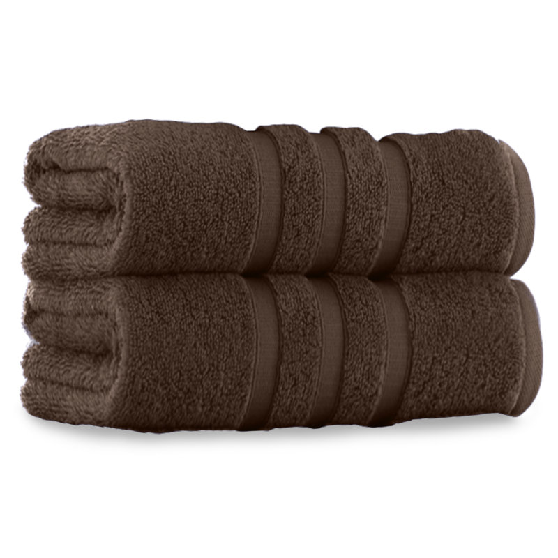 Zero 2 Piece Bath Towel Same-Size Bale, Cocoa, Jumbo Bath Sheet - 2 Pack