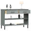 Console avec rangement en métal et pieds en bois de pin massif OSLO-1455803465