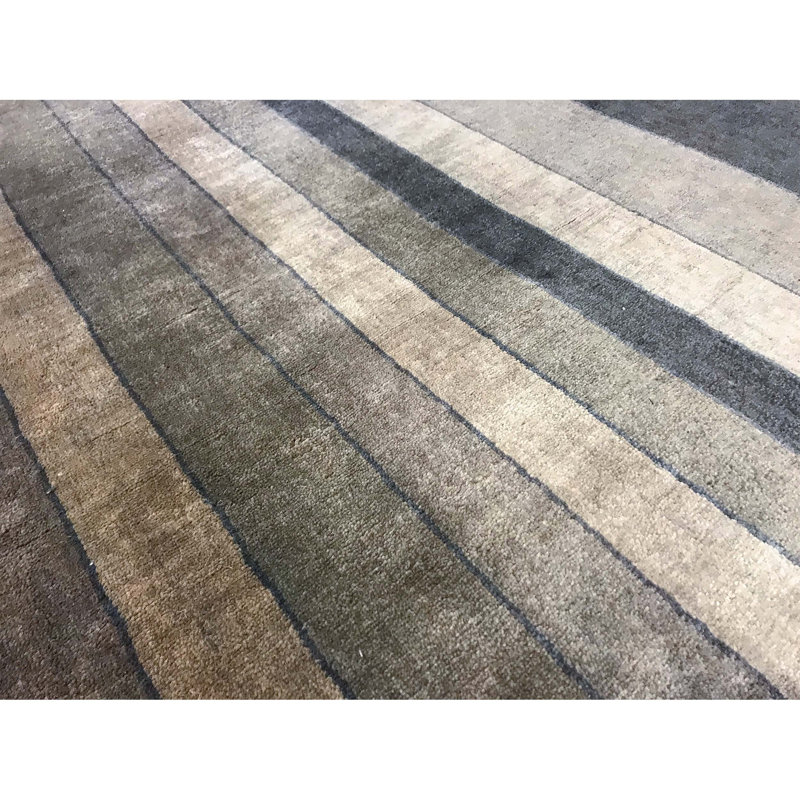 Tapis multicolore de haute qualité noué à la main, Rectangle 7 pi 8 po x 9 pi 9 po