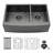 Farmhouse Apron Front Kitchen Sink Double Bowl