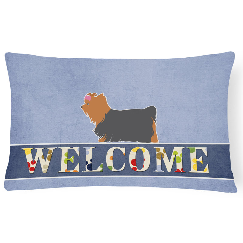 Coussin Yorkshire Terrier Yorkie Welcome
