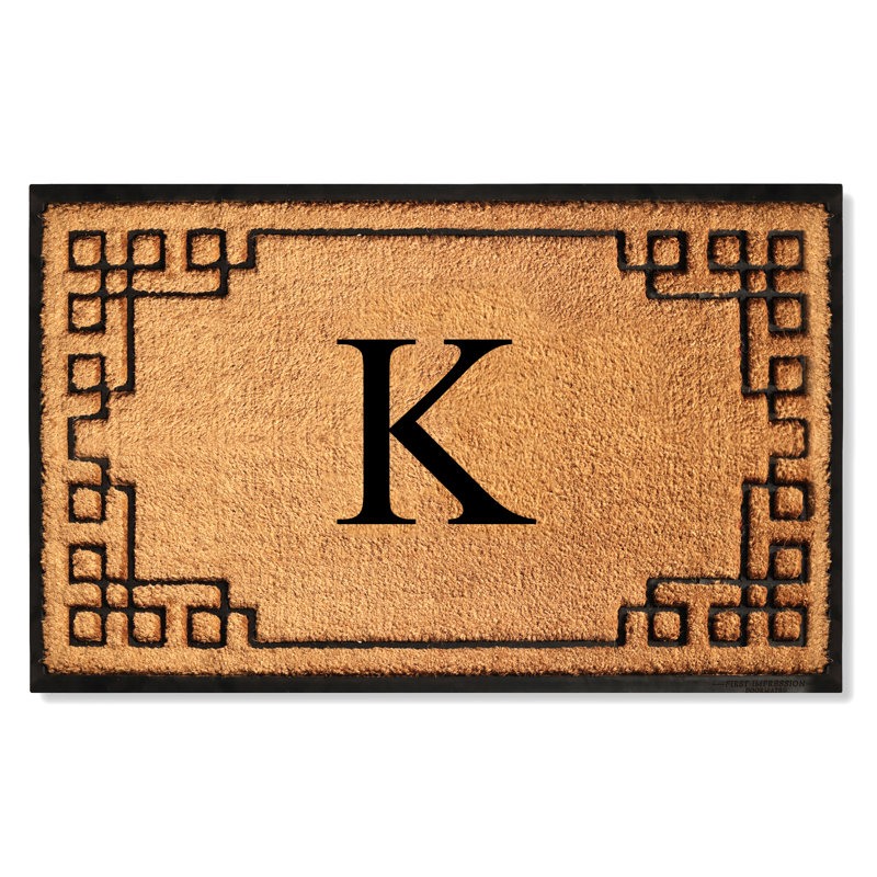 Tapis d'entrée antidérapant Monogram, K, L 36 po x L 72 po